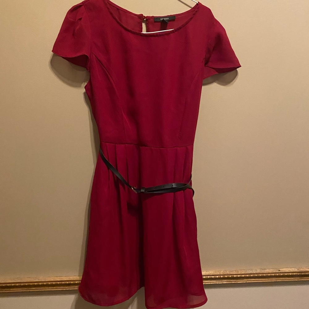 Forever 21 Cranberry red dress with belt